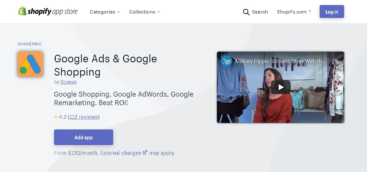 Storeya app page