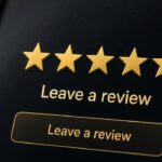 Shopify review request stars on a phone screen