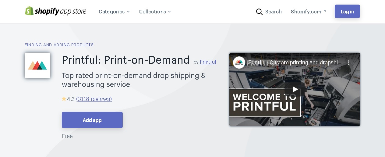 Printful landing page